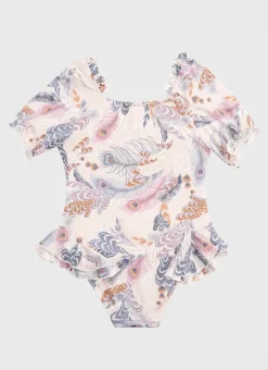 Aqua Blu Shop Juniors (3-7)|One Pieces^Short Sleeve One Piece Plumeria