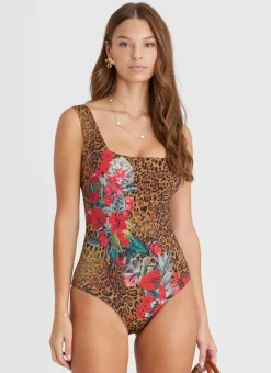 Aqua Blu One Pieces^Vero DD/E Cup One Piece Poppy