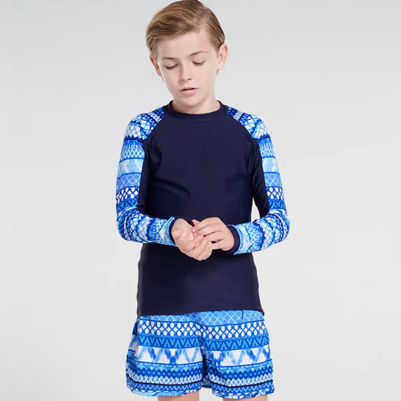 Aqua Blu Shop Teens (8-16)^Long Sleeve Rash Vest Riviera