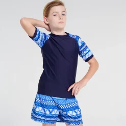 Aqua Blu Shop Teens (8-16)^Short Sleeve Rash Vest Riviera
