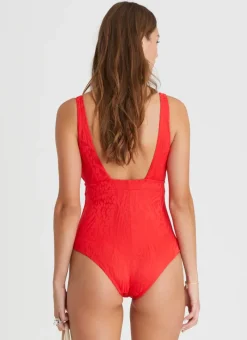 Aqua Blu One Pieces^Alana DD/E Cup One Piece Rossa