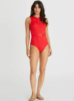 Aqua Blu One Pieces^Prudence One Piece Rossa