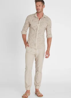 Aqua Blu Bottoms|Bottoms^Sandstone Caleb Pants