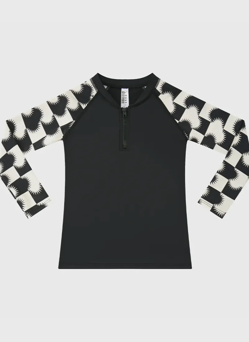 Aqua Blu Shop Teens (8-16)^Solaris Long Sleeve Rash Vest Driftwood