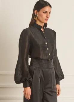 Aqua Blu Tops^Hazel Blouse Sparrow