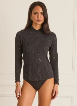 Aqua Blu Rash Guards^Lyla Rash Guard Sparrow