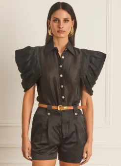 Aqua Blu Tops^Vivien Top Sparrow