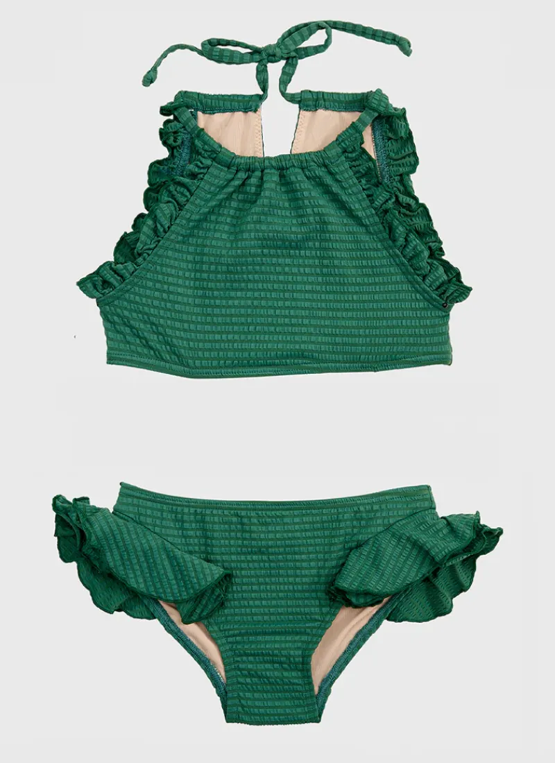 Aqua Blu Shop Juniors (3-7)|Sets^Stepping Stones Halter Neck Bikini Set Sage