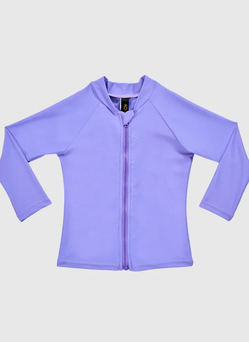 Aqua Blu Shop Infants (00-2)^Stepping Stones Long Sleeve Rash Vest (SAMPLE) Purple