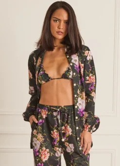 Aqua Blu Tops^Odilia Beach Shirt Tempest