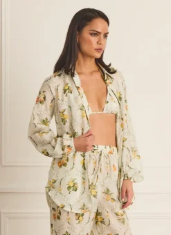 Aqua Blu Tops^Odilia Beach Shirt Valencia